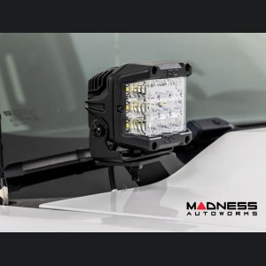 Chevrolet Silverado 1500 Lighting Upgrade - Ditch Light LED Mount w/ Black Series with Amber DRL